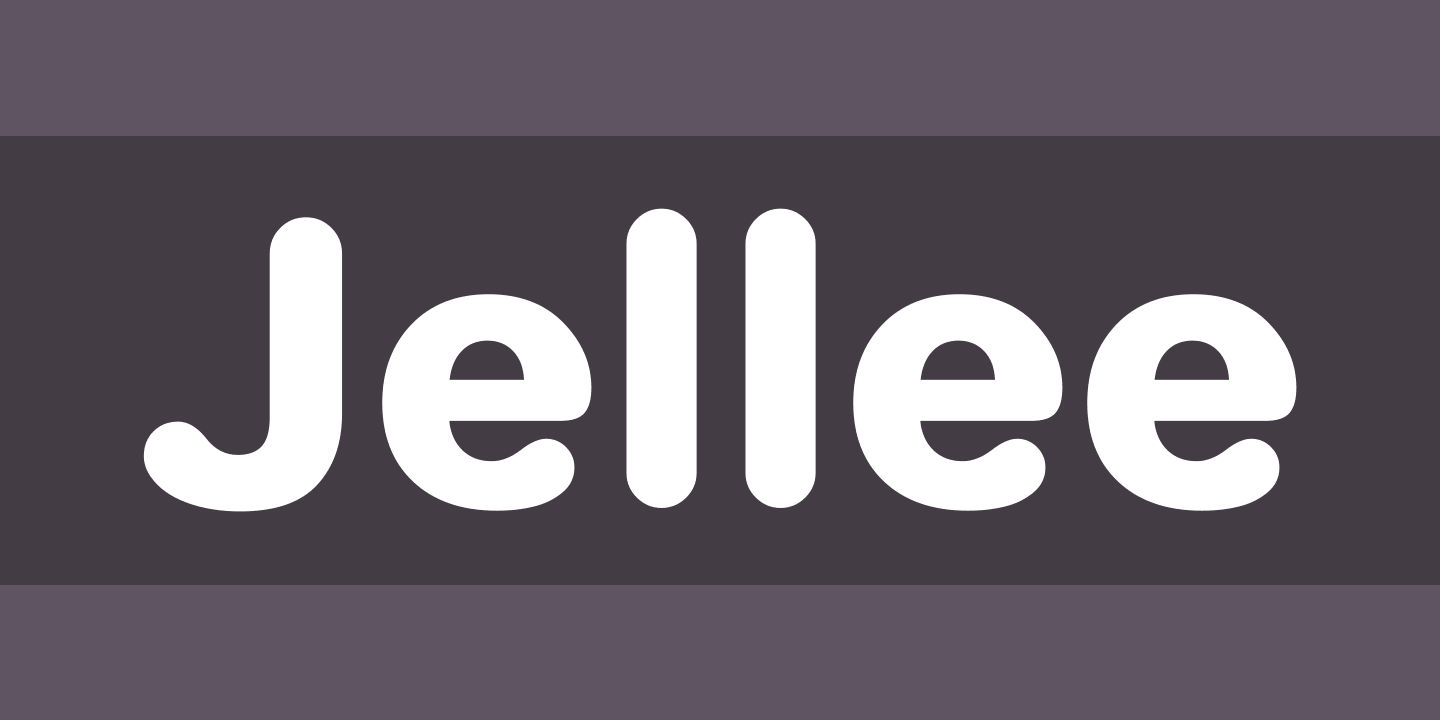Przykład czcionki Jellee